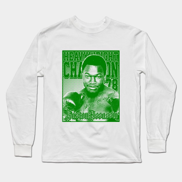 Larry Holmes Green Long Sleeve T-Shirt by Bingung Mikir Nama Design